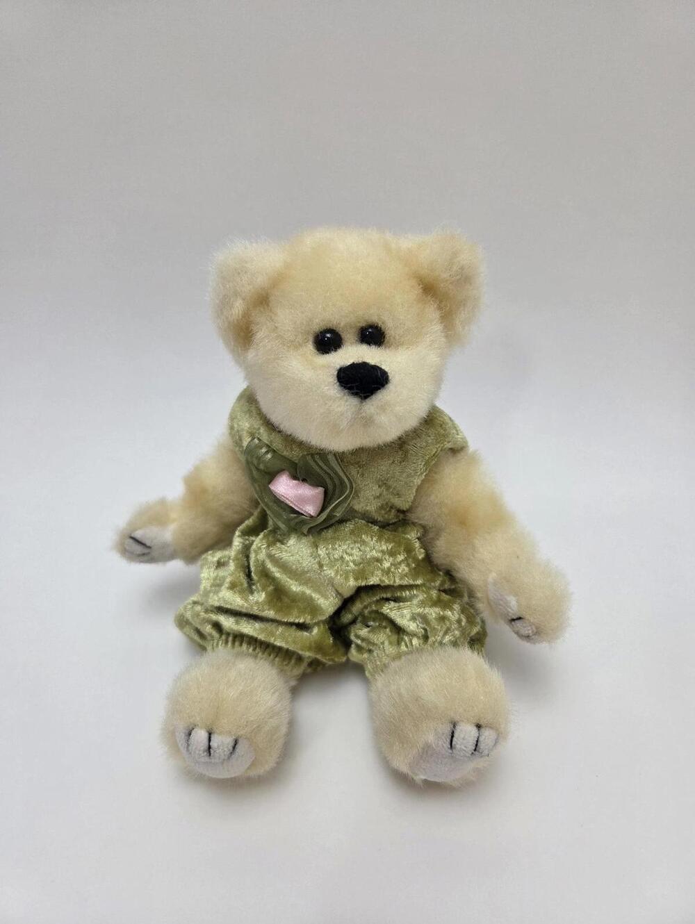 Ty Attic Treasures Collection Vintage Bear Green Dress - No Hang Tag (6 inch)